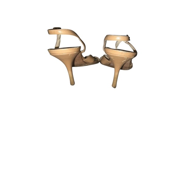 Jimmy Choo Slingback Beige Leather  US7 Heel 7.5cm elegant avant garde - Picture 3 of 9